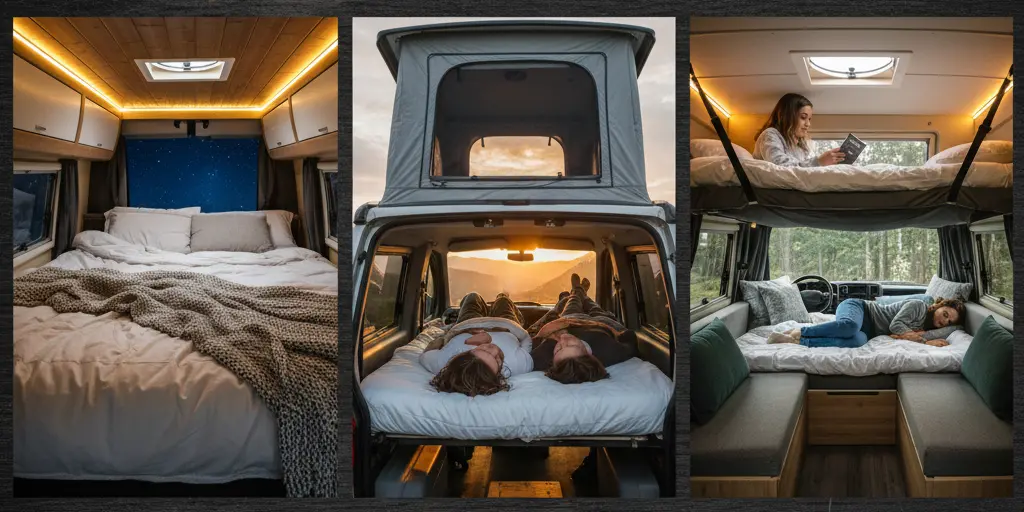 Rodzaje łóżek w kamperach
